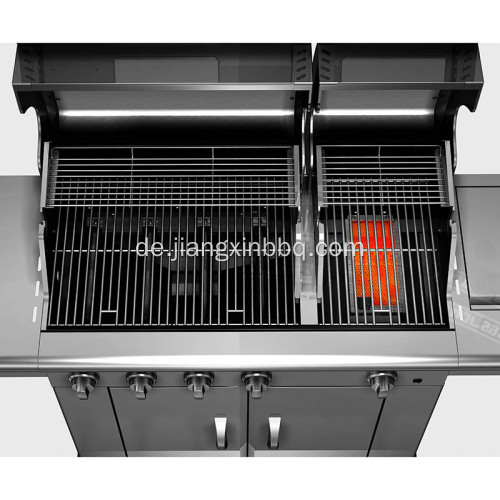 5 Brenner Edelstahl Natur Gasgrill